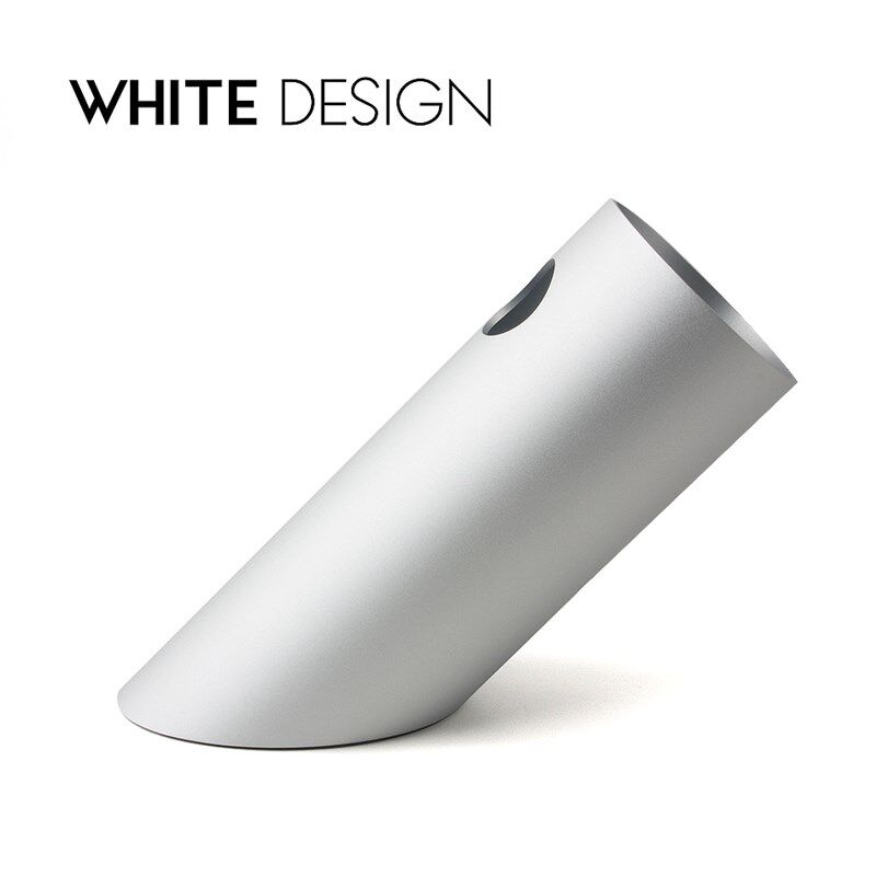 White Design 创意金属倾斜铝合金笔筒 简洁桌面收纳高端文具