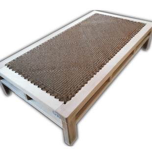 精选藤编棕绷罗汉床榻榻米落地无靠背实木床架老式棕绷床垫定制沙