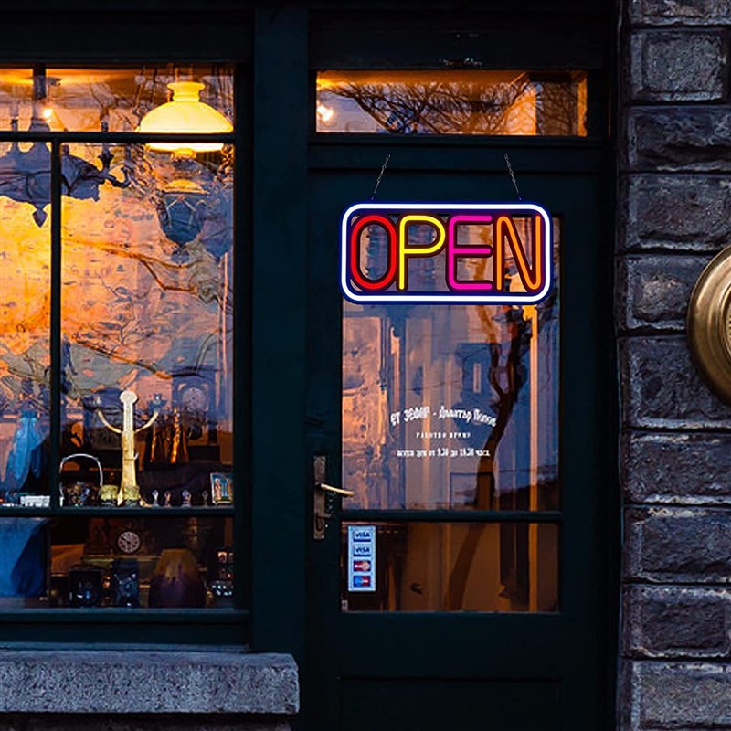 高亮LED NEON SIGN霓虹灯OPEN营业中Closed广告牌发光字营业灯牌