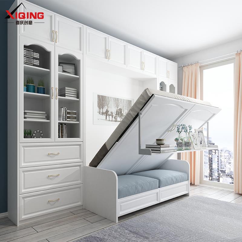 隐形床书房多功能单双人上下翻折叠壁床墨菲床沙发床柜隐藏墙一体