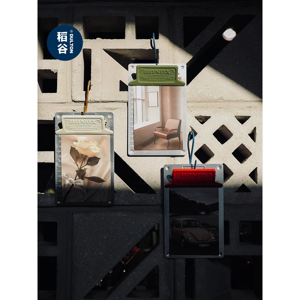 稻谷藏库DULTON金属文件夹板 记事写字铝垫板备忘菜单夹镀锌A4A6