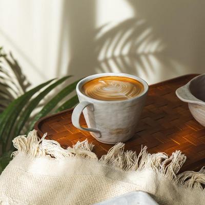 莳绘金缮手工柴烧陶瓷杯马克杯情侣日式咖啡杯茶杯男生粗陶水杯