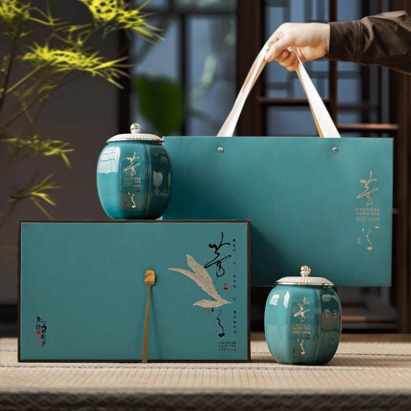 新款茶叶包装礼盒通用普洱红茶陶瓷茶叶罐密封罐空盒定制印字送礼,餐饮具,茶叶罐,淘宝优惠券,粉丝福利购,淘宝优惠卷
