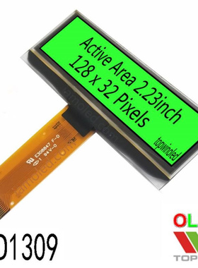 2.23英寸绿光2.23英寸oled液晶屏UG-2832ASGMG01绿色ssd1309厂家