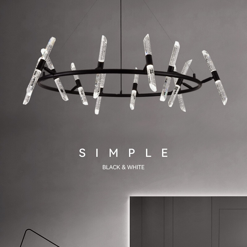 设计师轻奢意式水晶吊灯简约大气客厅餐厅服装店创意个性艺术吊灯