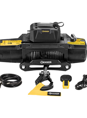 BUNKER INDUST IP67防水13000磅越野脱困绞盘无线控制电动绞盘