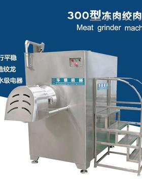 DJR-300商用冻肉绞肉机大型冻肉盘绞肉机商用带提升上料绞肉机