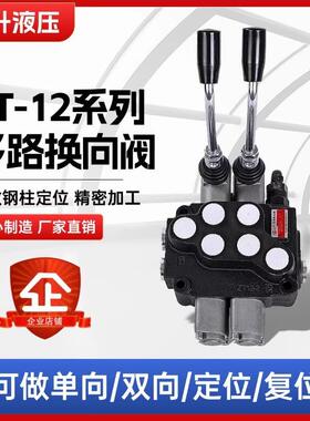 液压手动换向阀一控二ZT-12手动阀带微动开管手动分配器液控配件