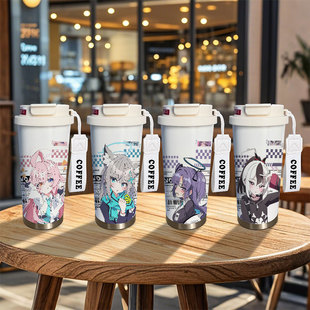 蔚蓝档案周边保温杯星野白子优香佳代子水杯大容量儿童不锈钢杯子