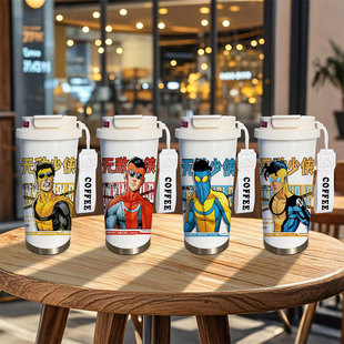 无敌少侠周边保温杯极恶全能蒙面帝国马克水杯大容量儿童男生杯子