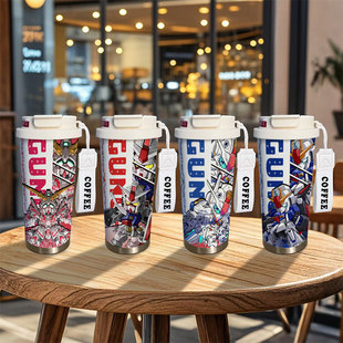 机动战士周边保温杯Z高达独角兽元祖风灵大容量儿童不锈钢水杯子