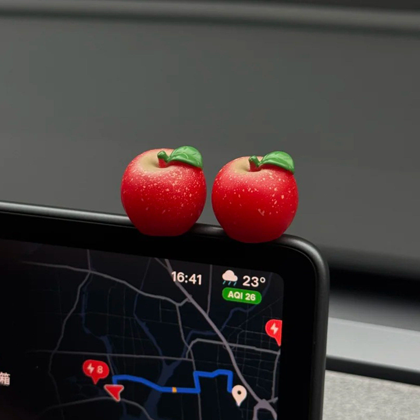 治愈系苹果汽车仪表台中控台屏幕平安果摆件后视镜装饰圣诞节礼物,汽车用品/电子/清洗/改装,摆件,淘宝优惠券,粉丝福利购,淘宝优惠卷