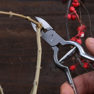 全钢盆景工具园艺修枝剪刀水口E钳盆栽制作造型叶芽花艺剪刀