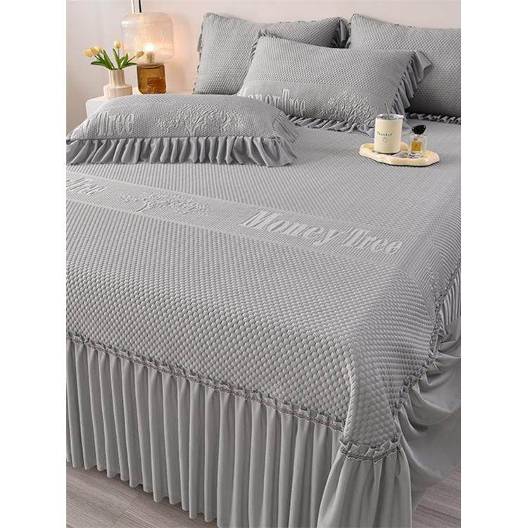 2025新款夏季冰豆豆乙纶凉席冰丝凉席三件套床裙款夏天可机洗空调