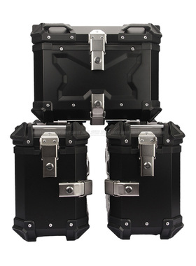 28L/35L摩托车铝合金边箱通用型防水防撞后备箱铝合金快拆三箱