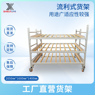 大型仓库专用滚条货架高2米每层200公斤厂家直销三立柱流利货架