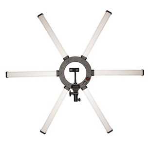 源头工厂36寸 LED 直播灯可折叠大六臂灯六管灯摄影美颜直播灯