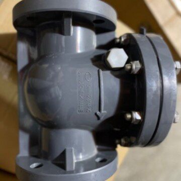 UPVC/PPR/FRPP/PPH法兰塑料旋启式止回阀 H44X-10S工业法兰止回阀