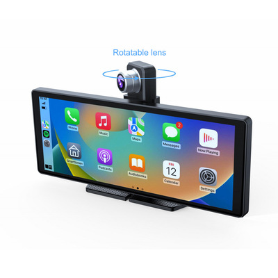 10.26英寸无线汽车立体声，带Carplay屏幕和安卓汽车4K 280旋转镜
