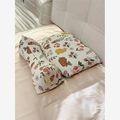 荞麦三角枕头家用护颈椎排湿可拆洗助睡眠拉伸牵引枕靠枕实用礼物