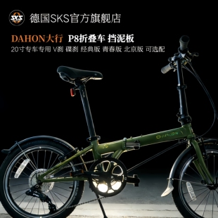 DAHON大行P8折叠车挡泥板20寸德国SKS进口泥除经典青春北京版
