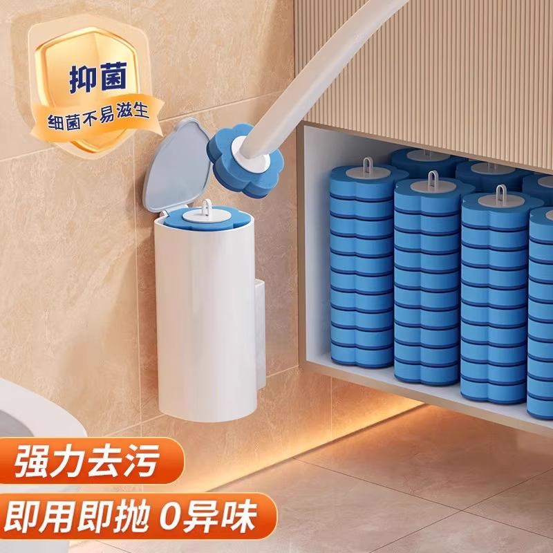一次性马桶刷家用缝隙刷清洁刷头替换头厕所专用刷子无死角洁厕刷