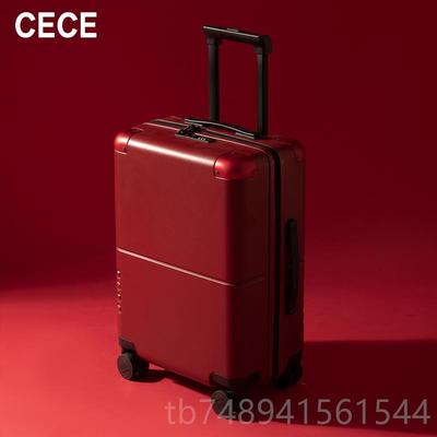 正品CECE红结婚色2寸0万向轮行李箱24寸嫁拉杆箱密码箱女28旅行箱