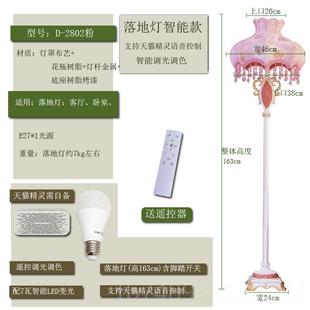正品 卧欧式 客厅茶几粉色落开关灯脚踏式 站灯地室遥控调节亮度立式
