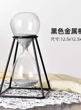 正品金属漏计沙时3分钟圣器诞节礼物轻奢计时沙漏创意办公室客0厅