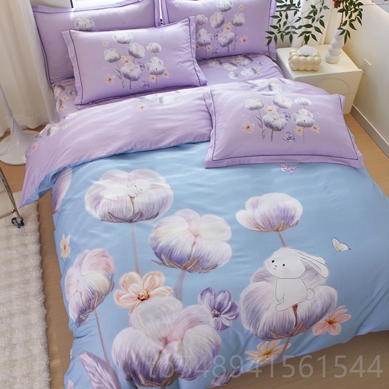 正品南通四件全棉纯棉22套3新款春秋被套1人.8m0床单款双斜纹床上