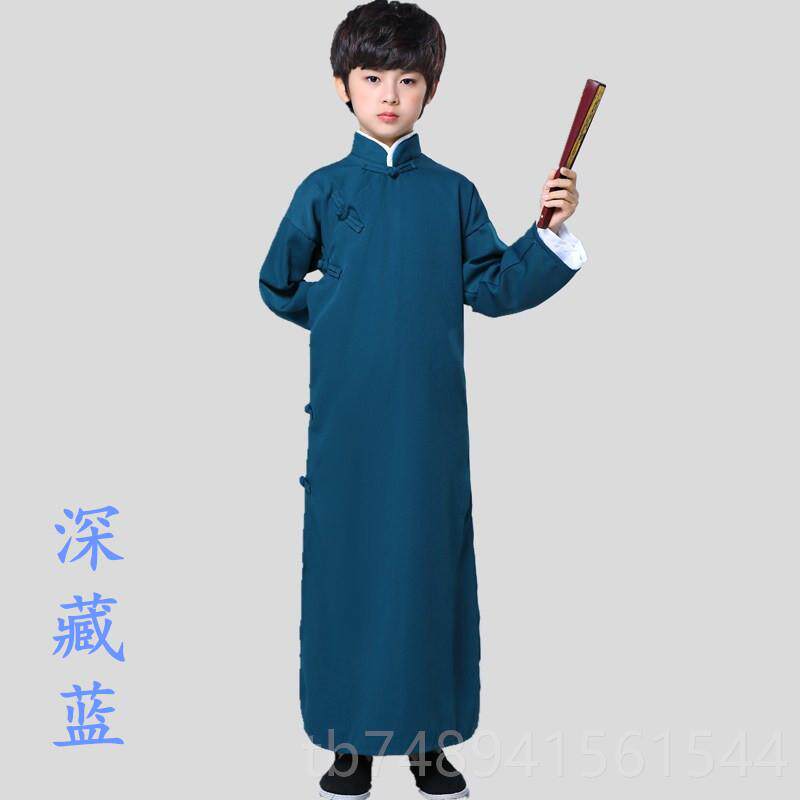 正品童相声装服民国长衫长大袍褂男童古装快板民国学生儿舞台演出