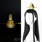 整客侠公子书生假发cos 美人黑色长发顶假发尖套古装 正品 古风男士