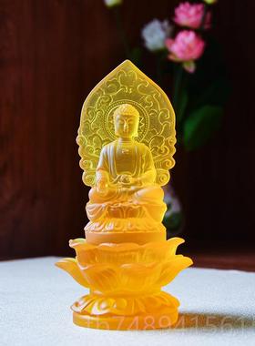 正品精品仿琉璃阿弥陀庄严随佛佛身佛小佛像佛堂供奉工摆件随身艺