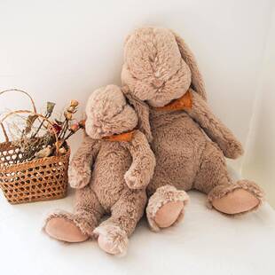 正品出口欧兔子长毛玩偶具布娃娃儿童摆件安抚睡抱北枕绒新年陪礼
