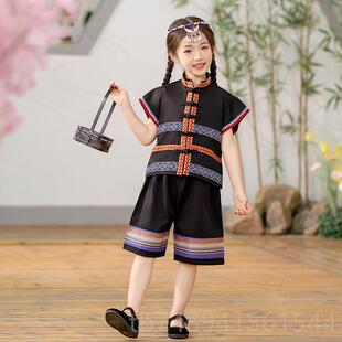 正品广三西族月三男女儿童服饰少数族演出服小学生男民女壮童舞蹈