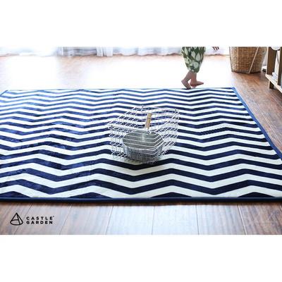 正品CASTLE 绵G毛RDEN超柔短绒抗菌海复合地毯 Chevron波A浪纹