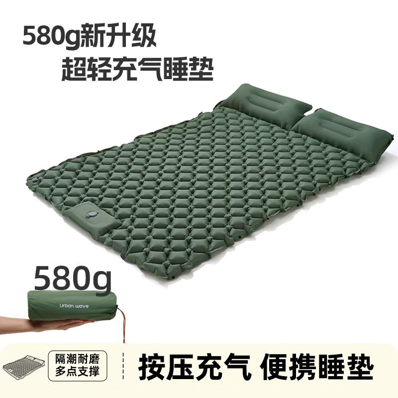 德国精品自充气户外便携气垫露营防潮垫加厚野营徒步单人超轻睡垫