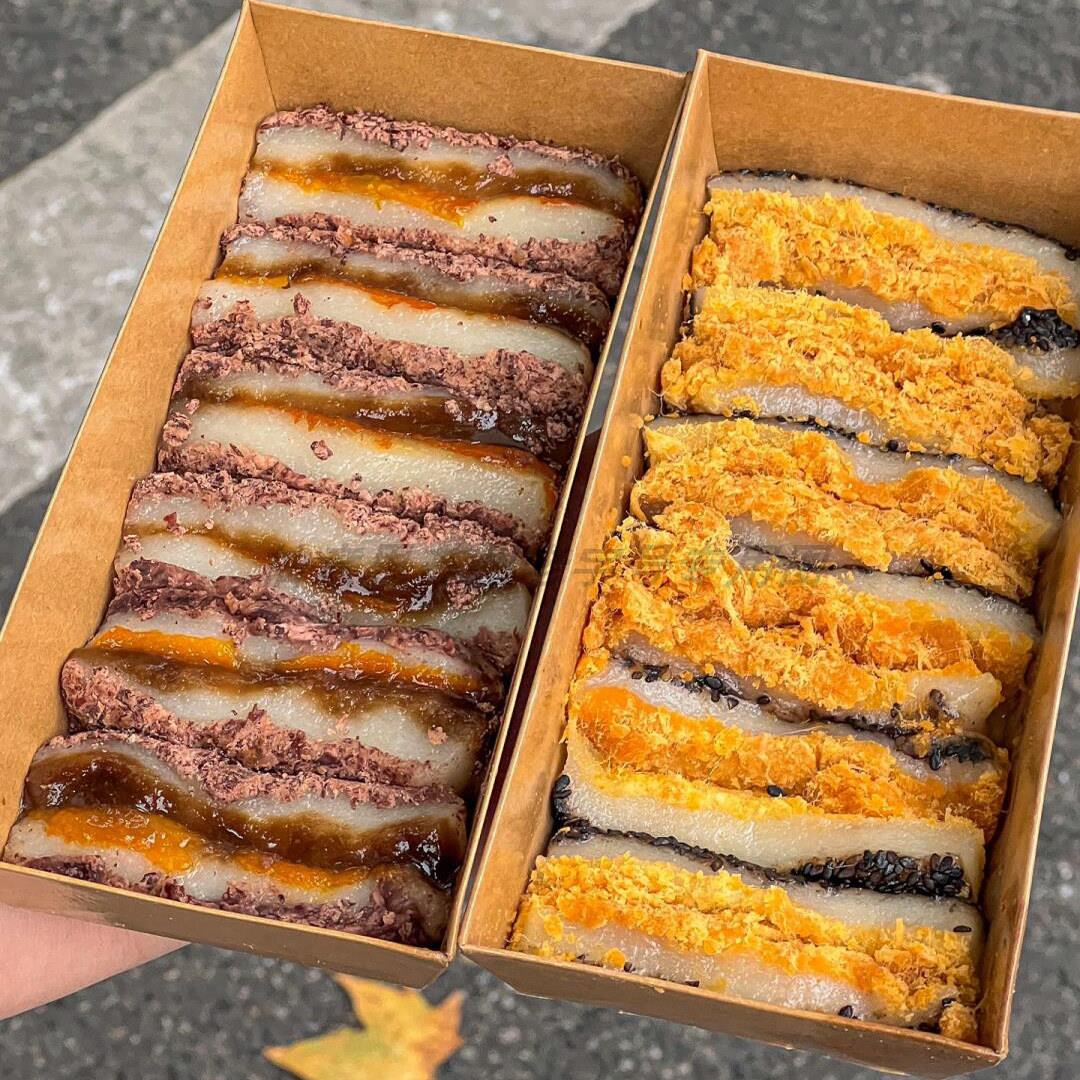 苏州美食特产南大门米糕南大门传统手工芝麻红豆切糕芋泥红豆代买