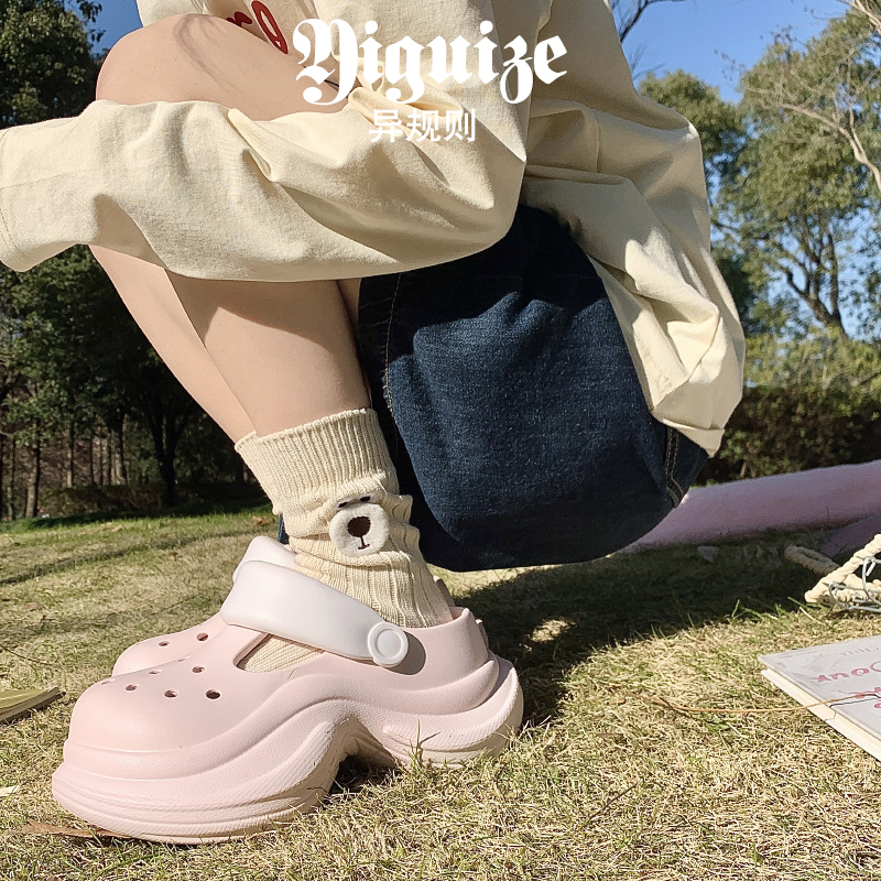 小红书阳阳姐推荐厚底增高洞洞鞋