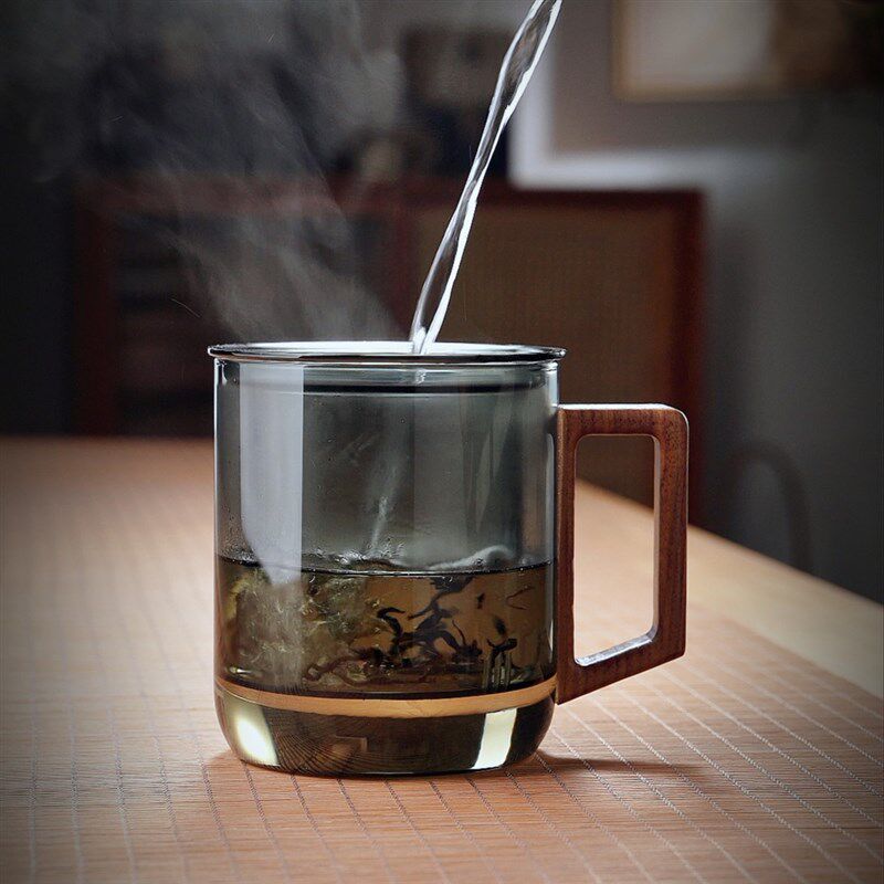 玻璃杯耐高温带过滤茶水分离办公室水杯大容量泡茶杯茶缸杯子