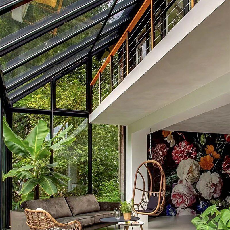 北京别墅欧式阳光房定制系统断桥铝门窗铝合金封阳台钢化玻璃房