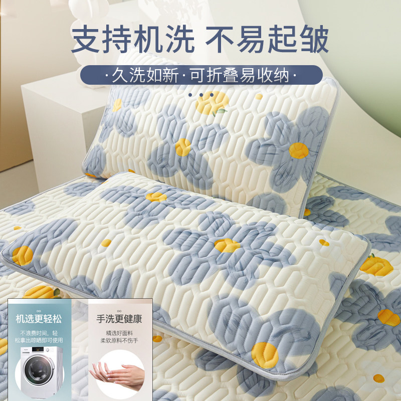 精选乳胶枕头套一对装夏季凉感冰丝枕套48cmx74cm单个大号枕芯内