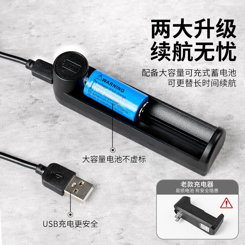 激光笔一字十字线激光灯远射强光红外线充电镭射工地定位水平仪手