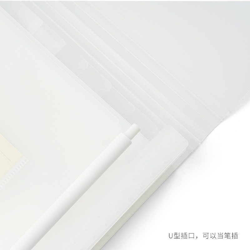 简约文件夹试卷多层学生用风琴包带分类标签收纳盒票据收纳整理袋