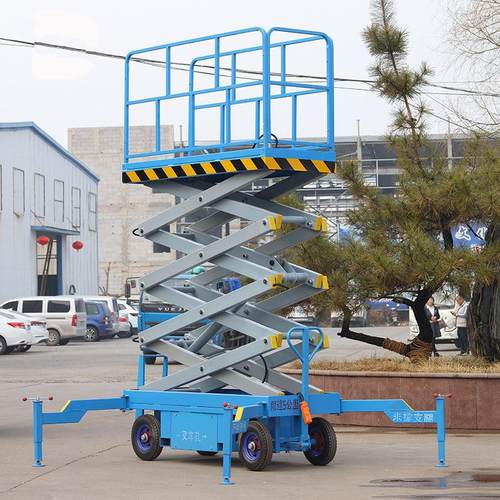 移动式液压升降机电动小型6810米高空作业车移动剪叉式升降平台