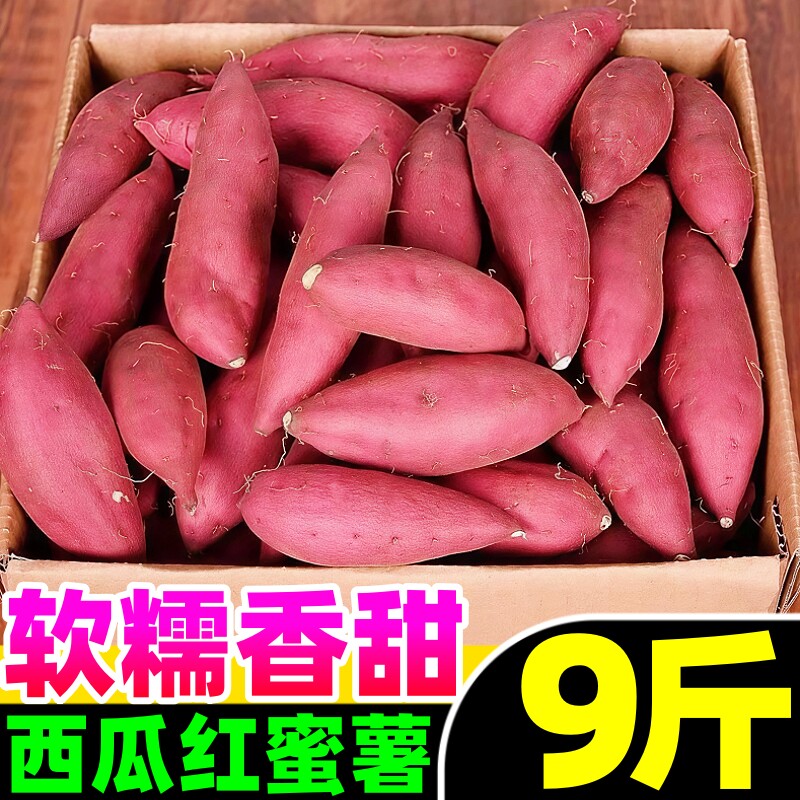 正宗西瓜红蜜薯新鲜糖心板栗番薯六鳌沙地红薯地瓜蔬菜农家自种10