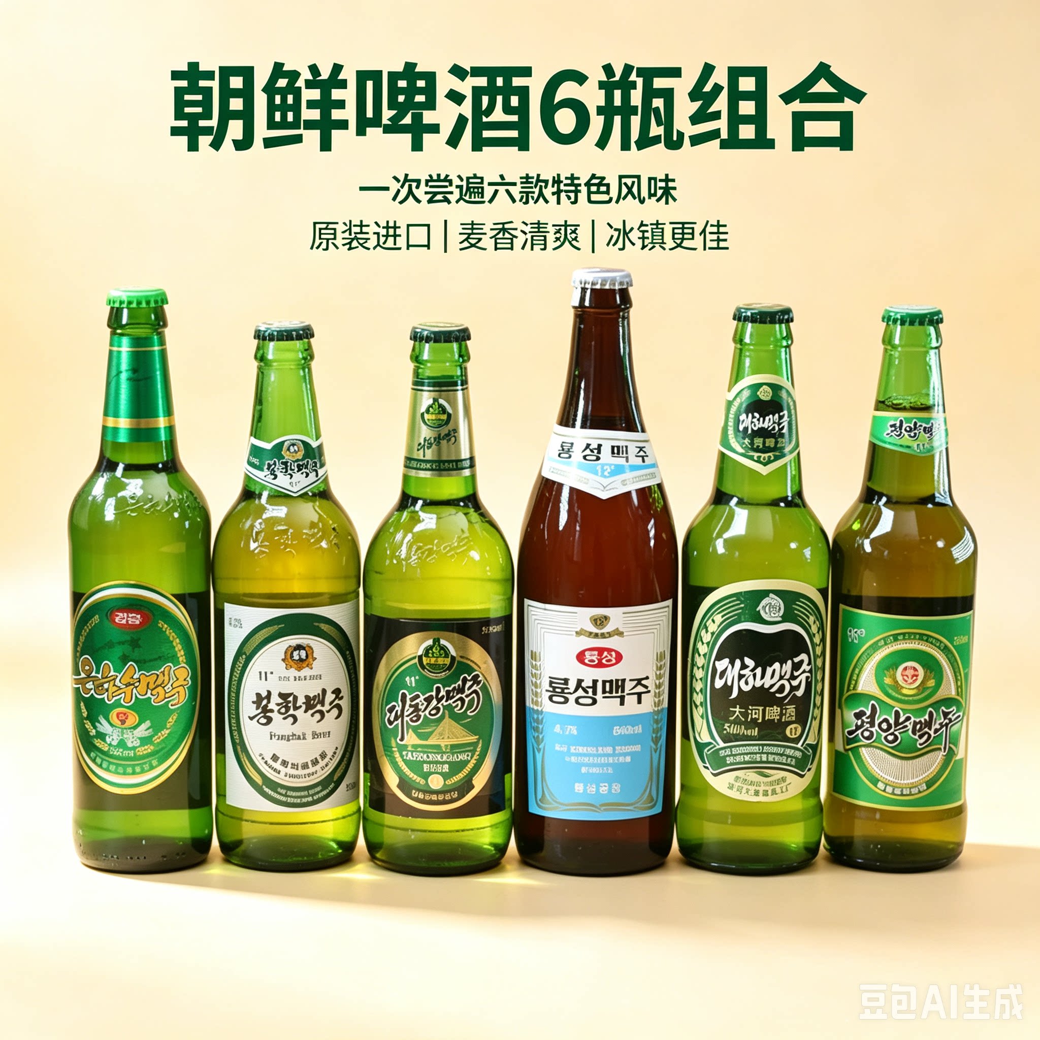 金刚啤酒朝鲜黄啤特产原装进口丹东旅游平壤鸭绿江凤鹤大同江