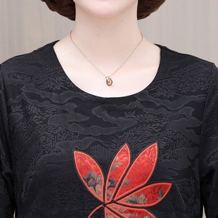 2023春秋季 媽媽連衣裙中長(zhǎng)款 民族風(fēng)西裝 領(lǐng)盤扣風(fēng)衣外套兩件套 新款