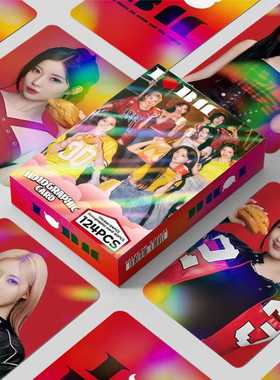 124pcs镭射卡总链贴纸BabyMonster新专辑周边全息卡双面LOMO闪卡