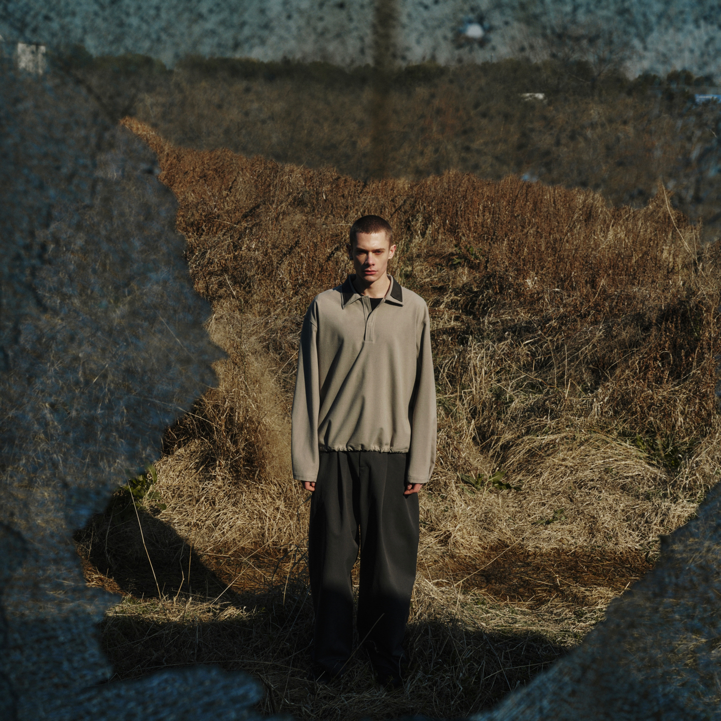 OUTCiRCS磨毛撞色双领POLO衫 2025秋冬新品 POLO领高级感